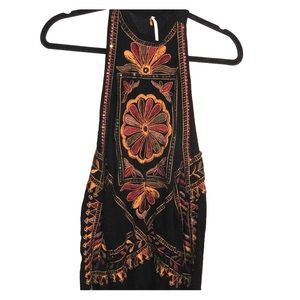FP Embroidered loose fitting boho tank
